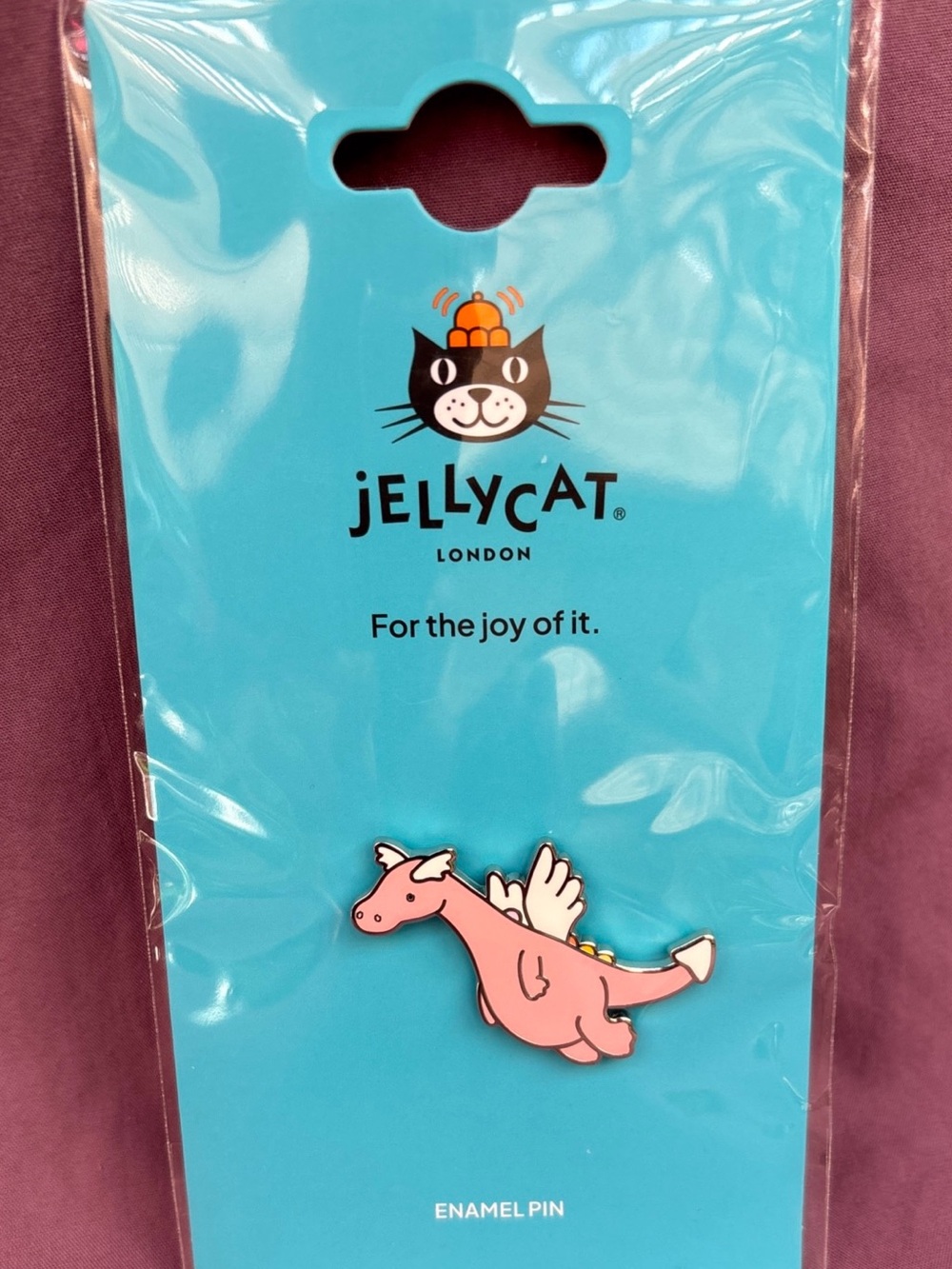 Jellycat Enamel Duskrise Dragon Pin 2026 Perks Exclusive NEW pink